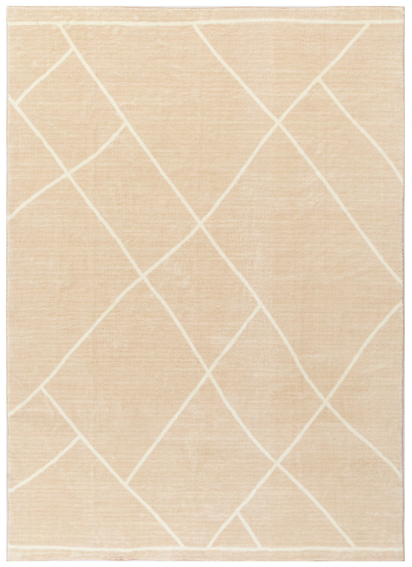 Cloud Modern Neutral Diamonds in Beige Rug