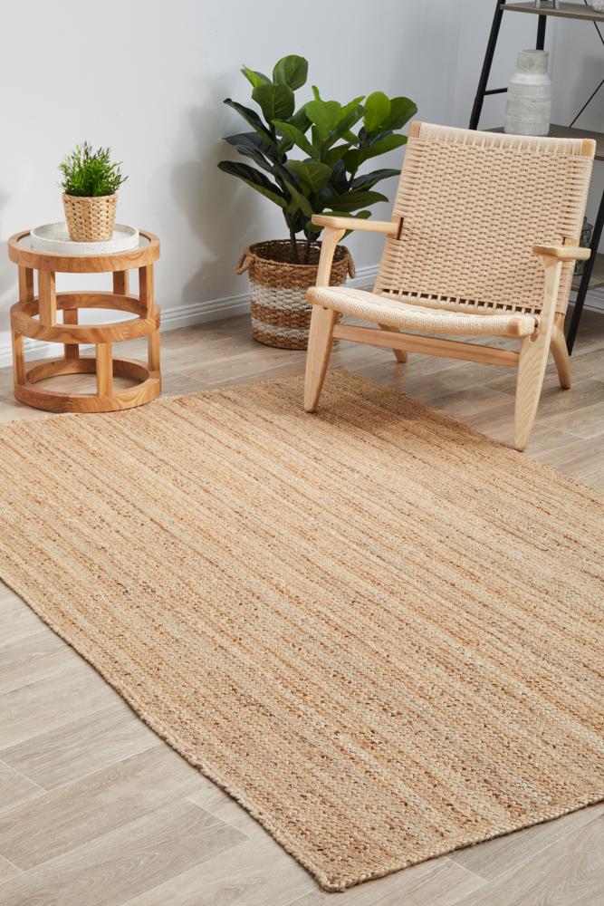 BDI natural tone rug with a soft finish