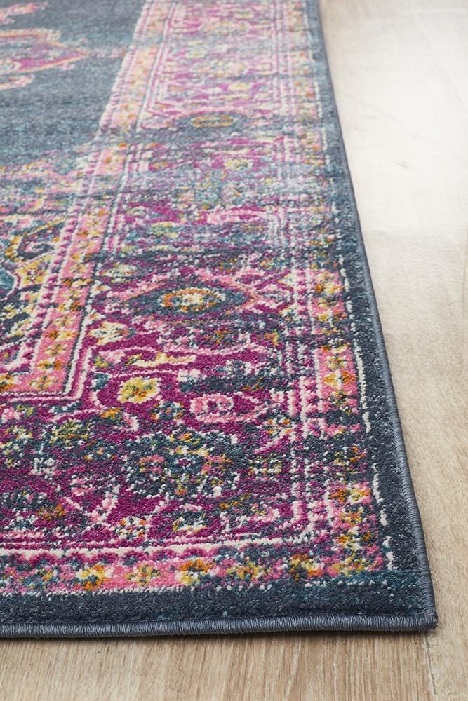 Babylon in Navy and Fuchsia Rug