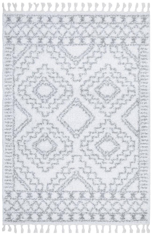 Casablanca Tribal In White Rug