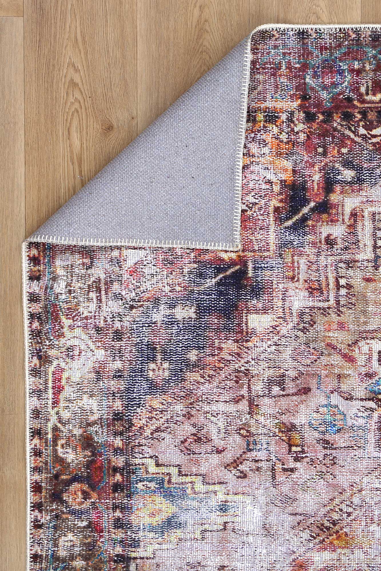 Distressed Vintage Derya Multicolour Rug