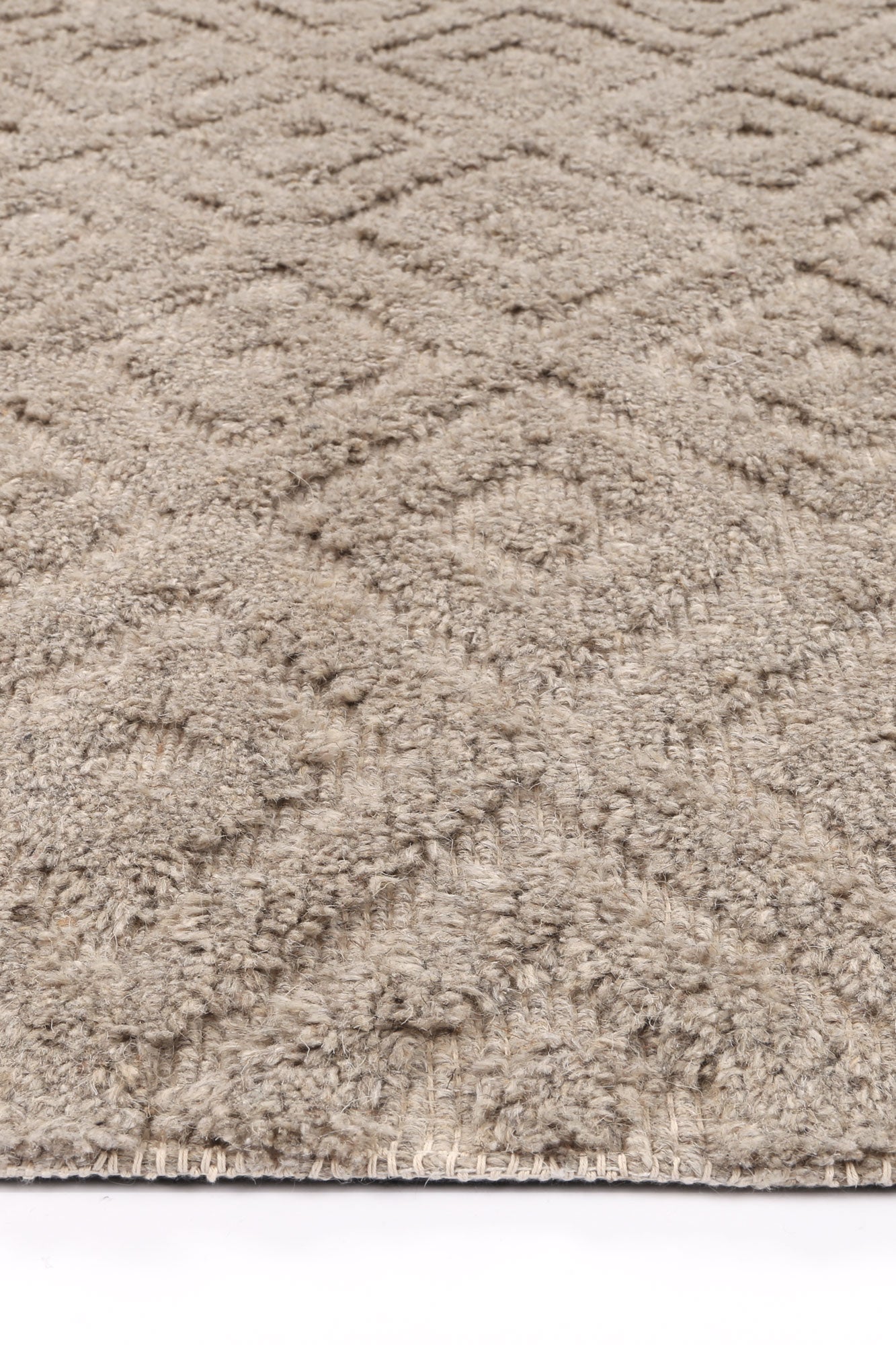 Goa Diamond Wool Blend In Brown Rug