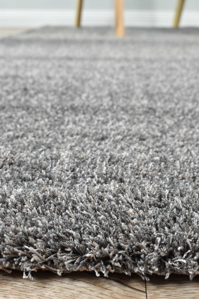 Lila Monochromatic Genteel Elegance Shaggy Pile 090 In Grey Rug