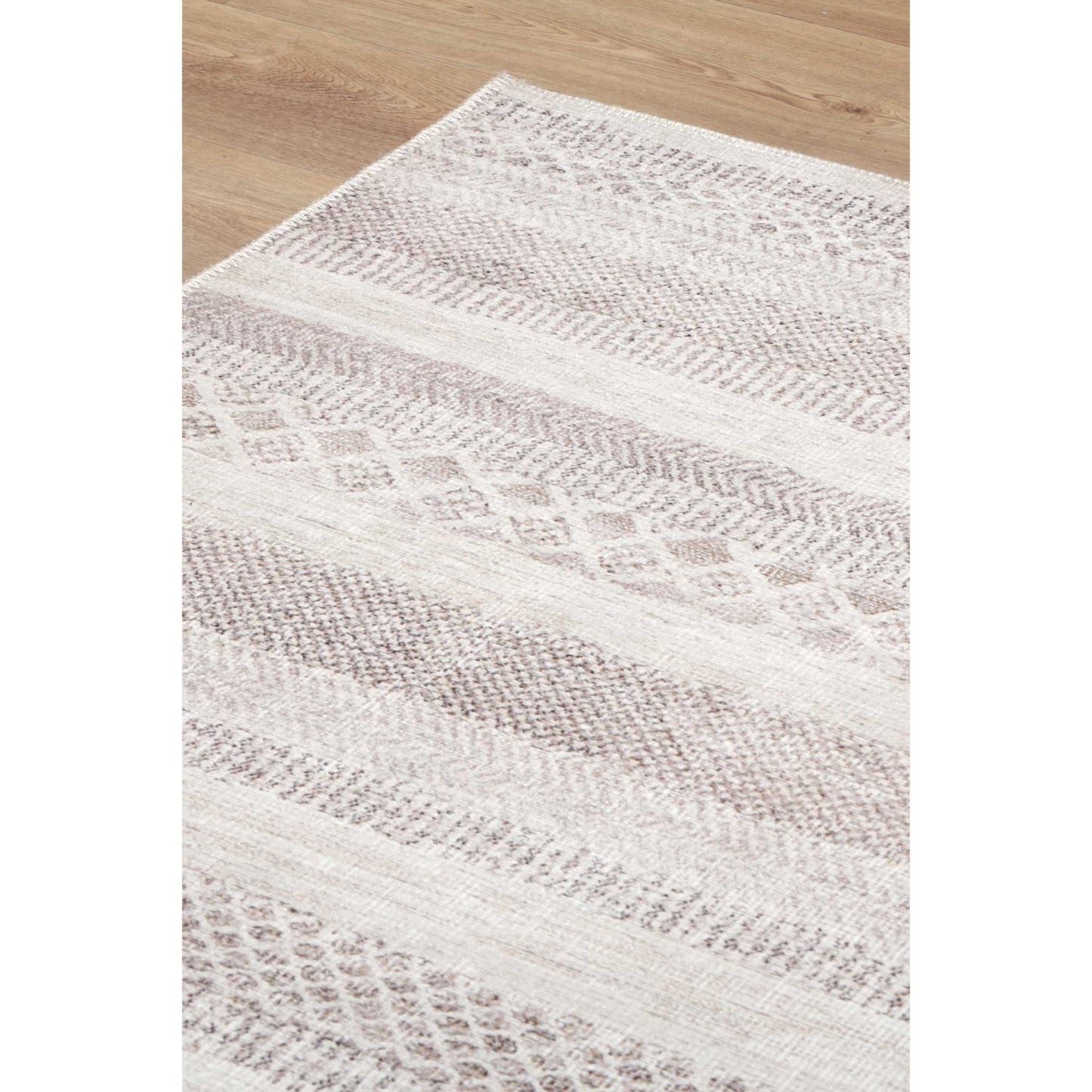 Mojave Lines Beige Runner Rug