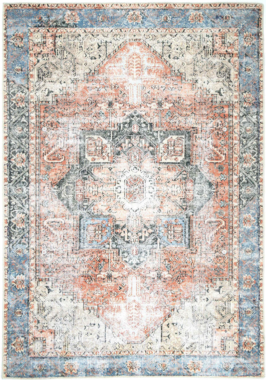 Distressed Vintage Cezanne In Multicolour Rug