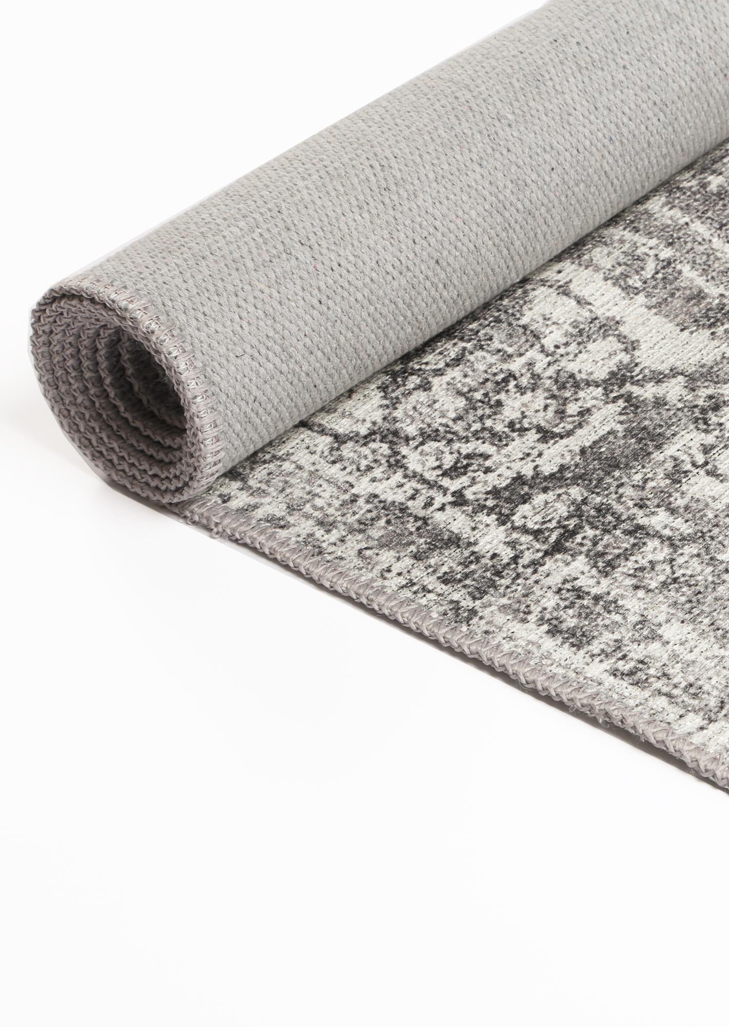 Distressed Vintage Chilaz In Grey Rug