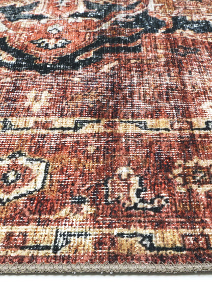 Distressed Vintage Cezanne In Multicolour Rug