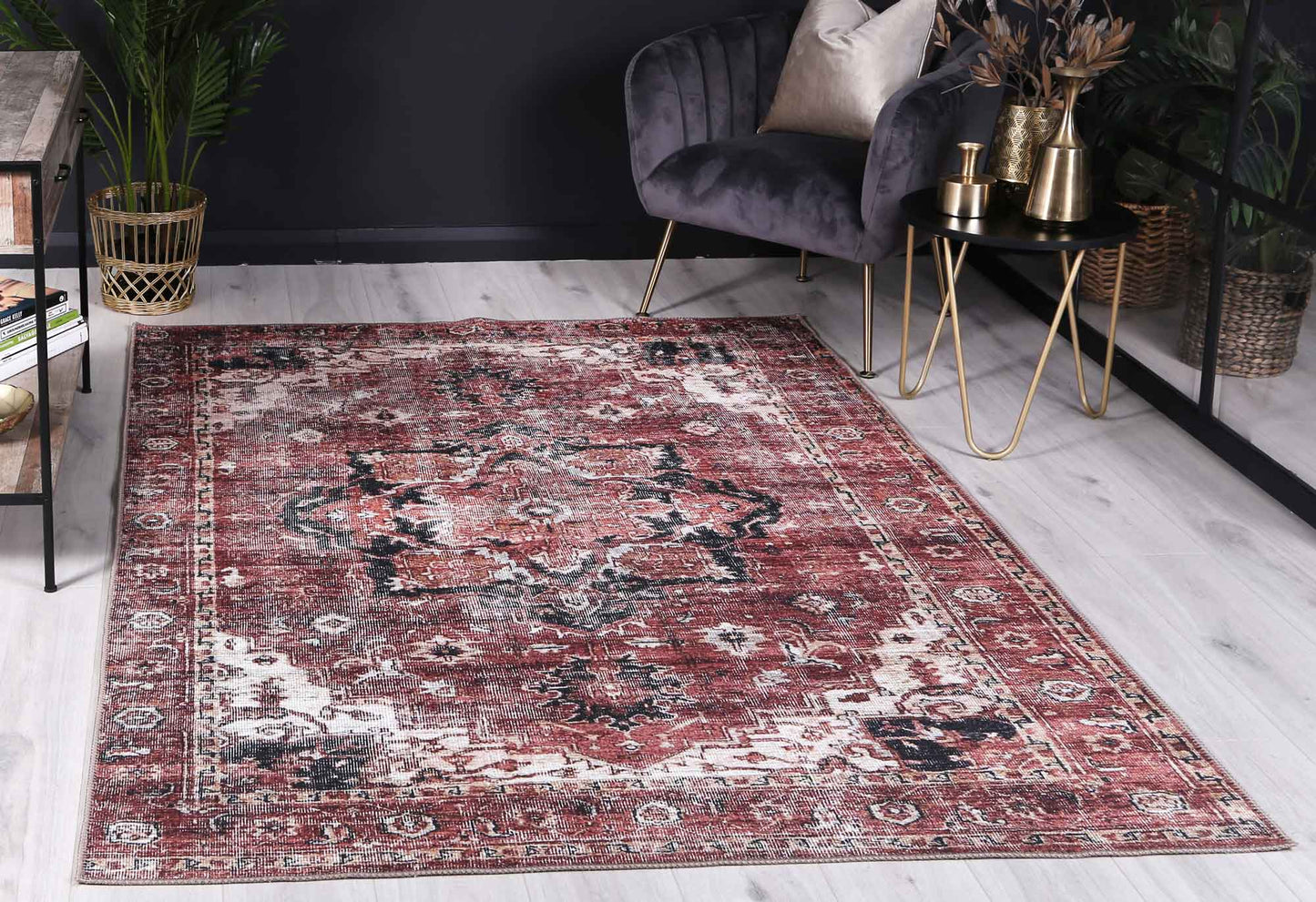 Distressed Vintage Cezanne In Multicolour Rug