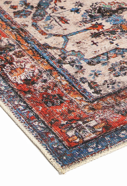 Vintage Koray In Ivory Multicolour Rug