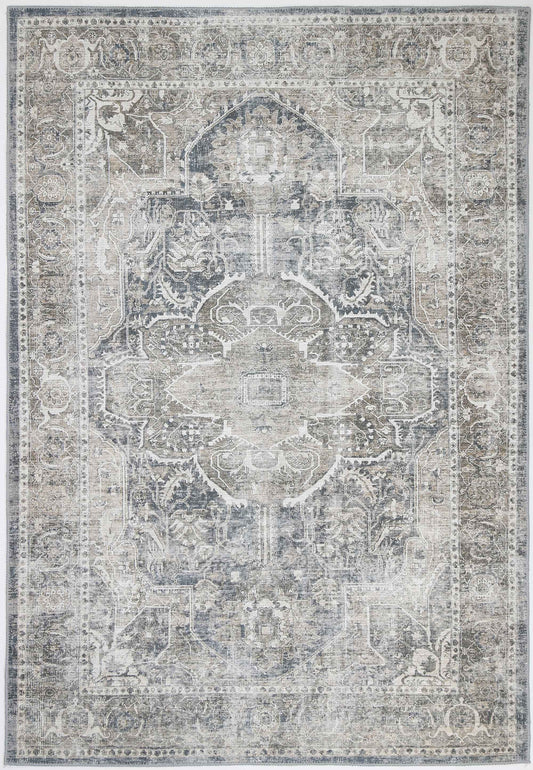 Distressed Vintage Kendra Ash In Grey Rug