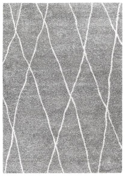 Alpha Shaggy Bedrock In Grey Rug