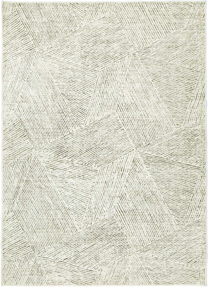 Alpine Neutral Geometric In White Rug