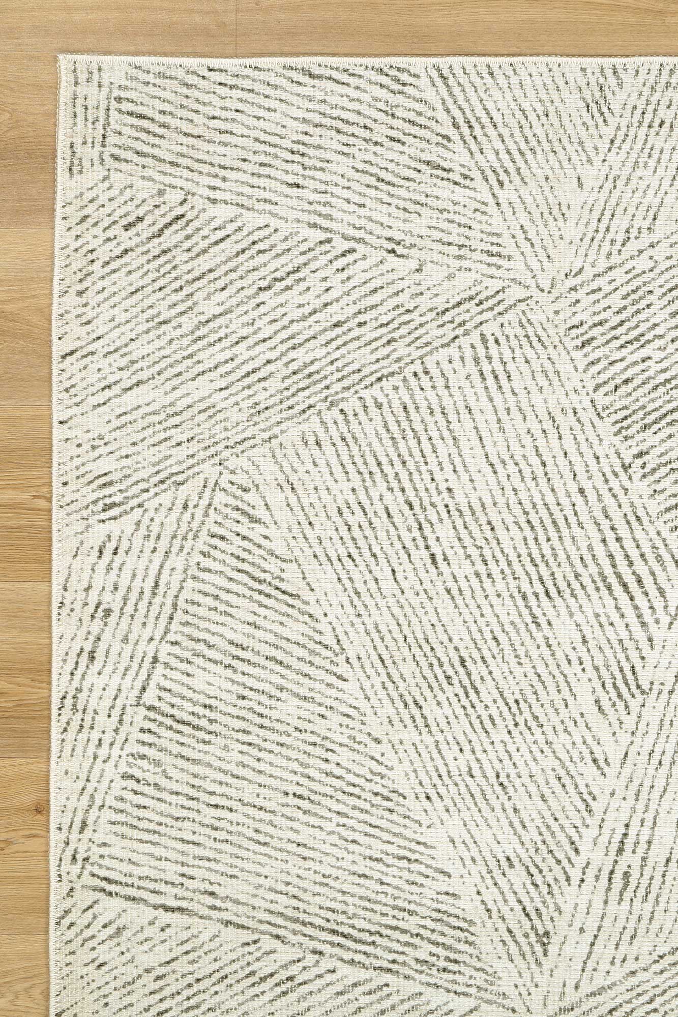 Alpine Neutral Geometric In White Rug