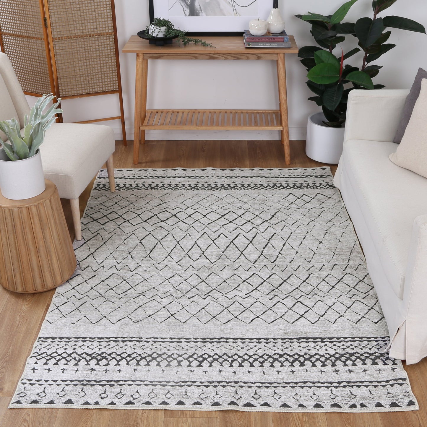 Alma Scandi Design In Silver Rug