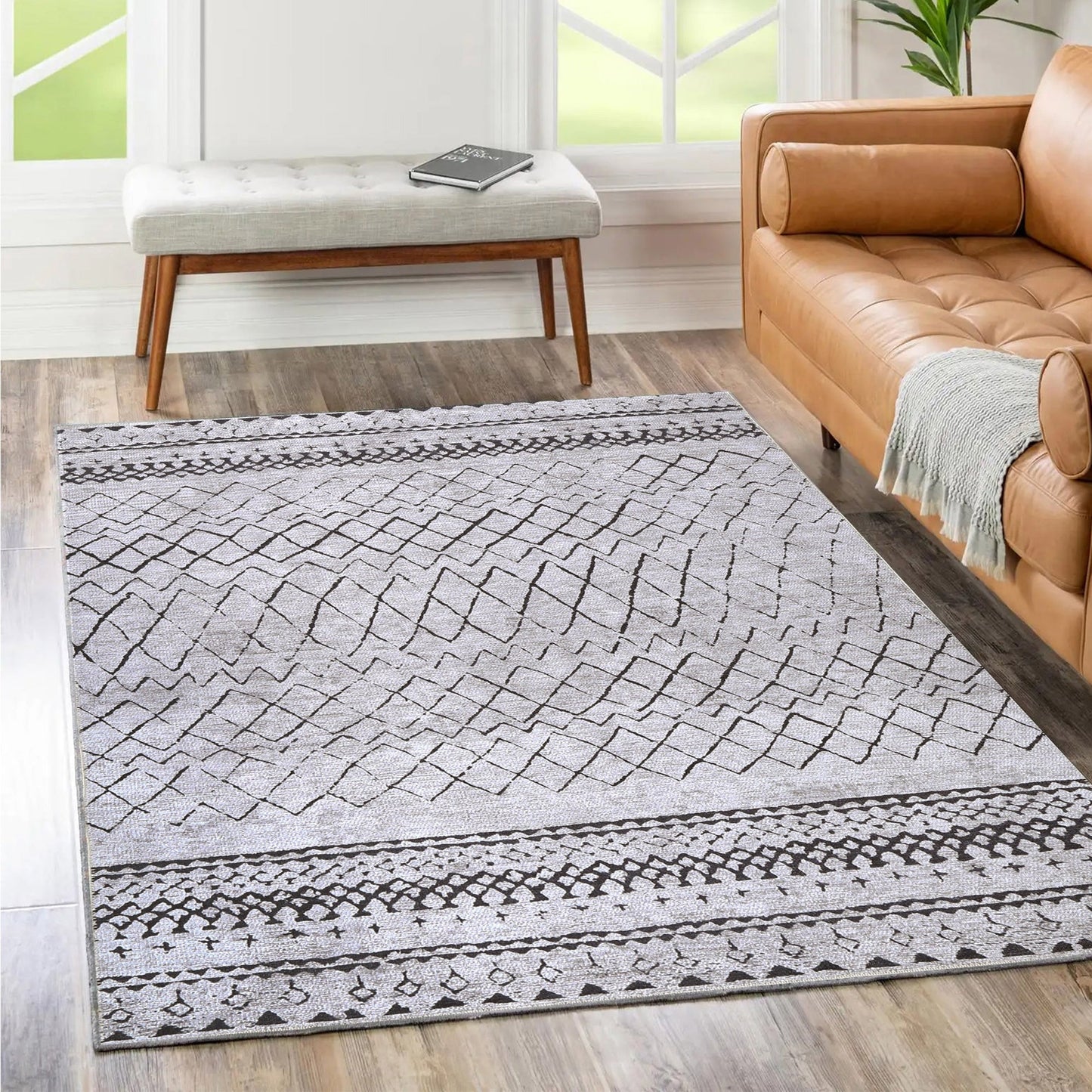 Alma Scandi Design In Silver Rug