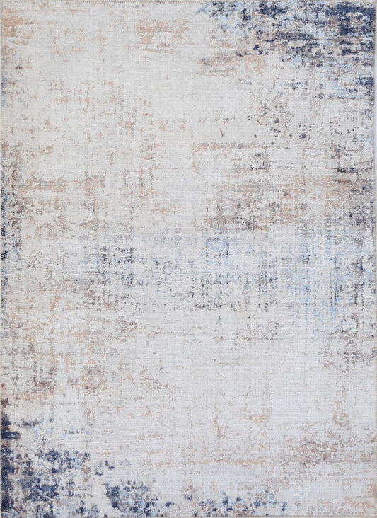 Euphrates Hafriyat In White & Blue Rug