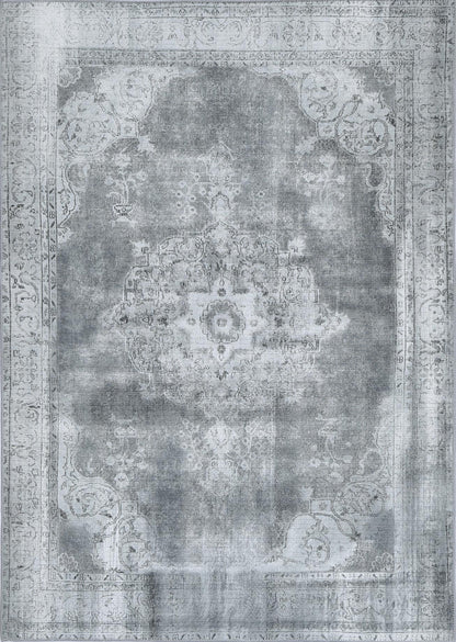 Euphrates Isin In Grey & White Rug