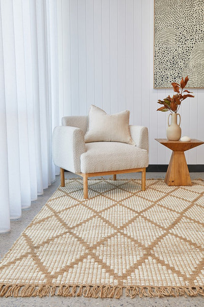 Bali Daimond Modern Design In Natural Rug