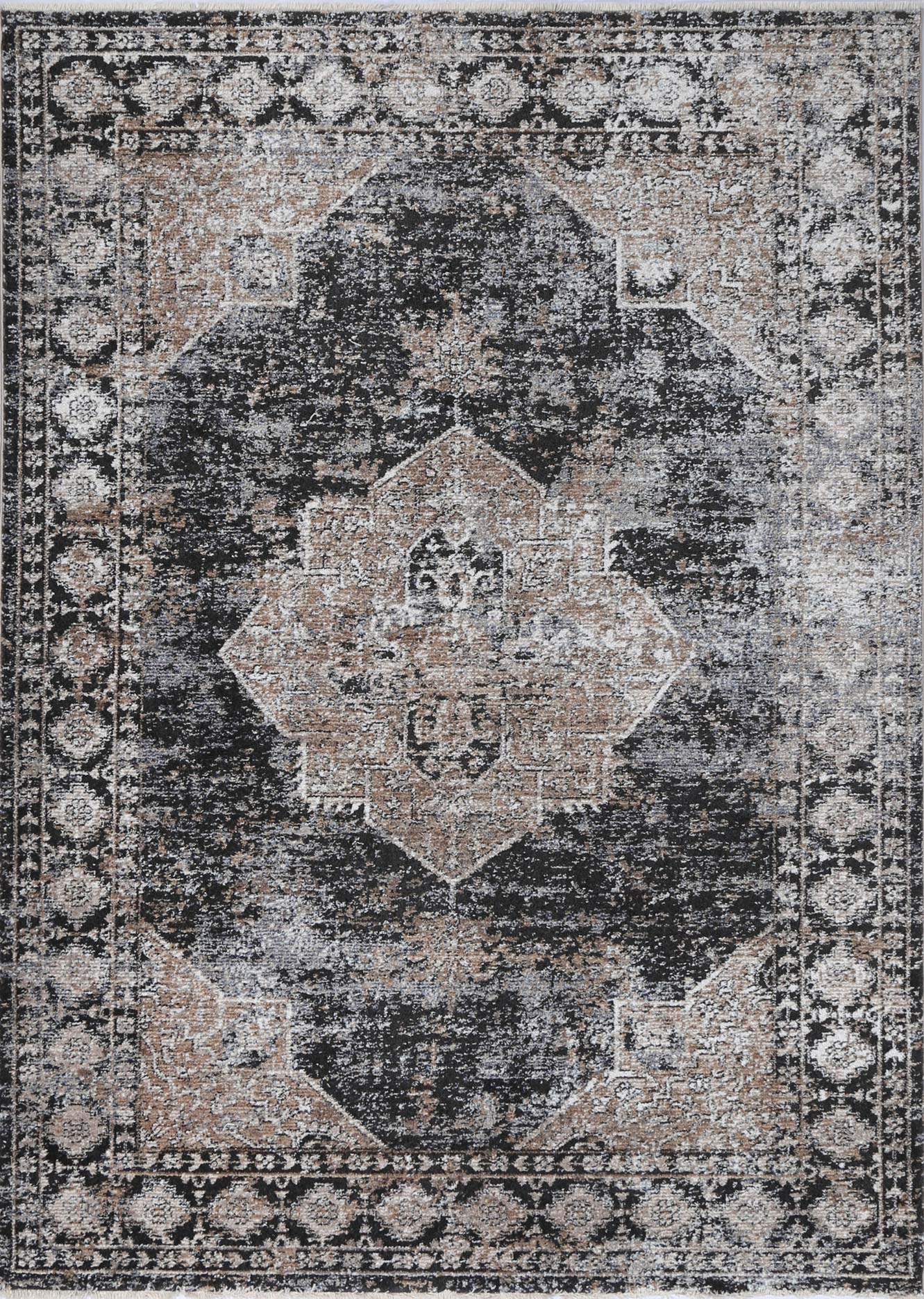 Baile Lakeland Vintage Inspired In Black Rug