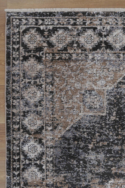 Baile Lakeland Vintage Inspired In Black Rug