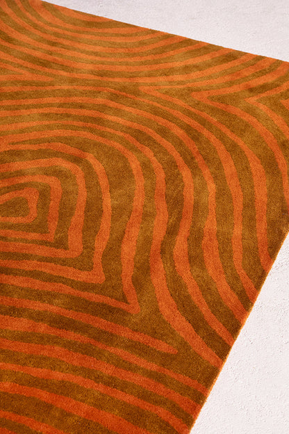 Brink & Campman 097703 Decor Groove Burnt In Orange Rug