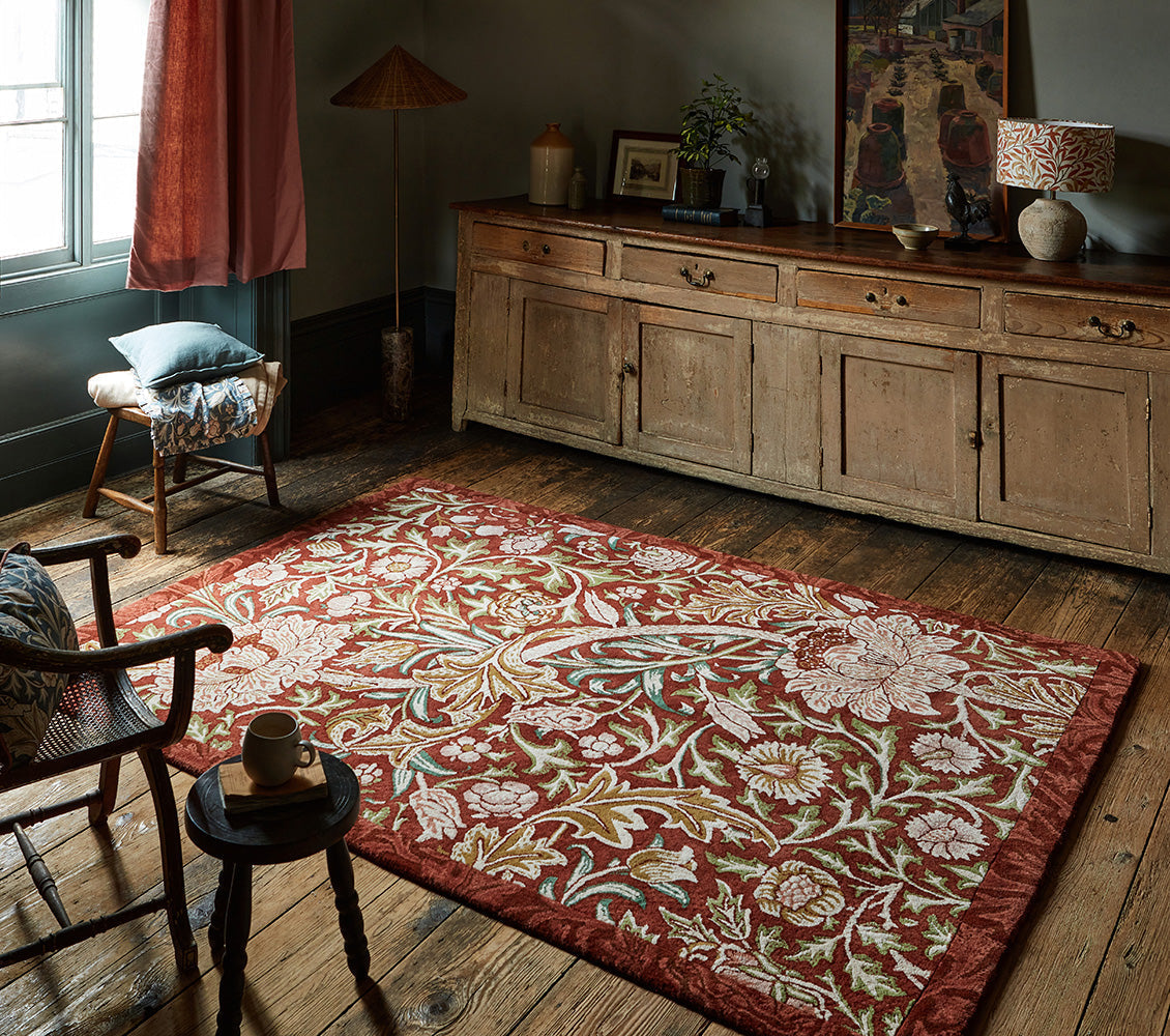 Morris & Co Trent 127503 In Red Rug