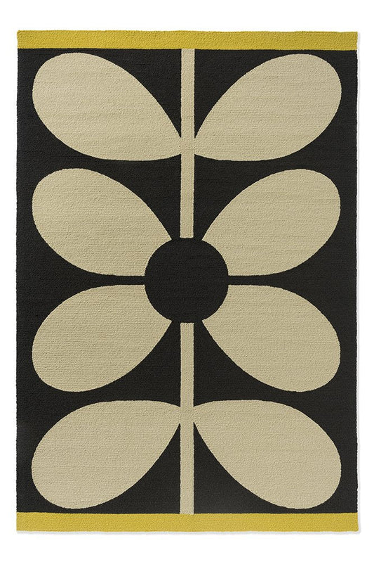 OR Giant Sixties Stem-Noir 463705 In Black & White Rug