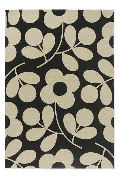 OR Stem Sprig-Monochrome 463905 In Black & White Rug