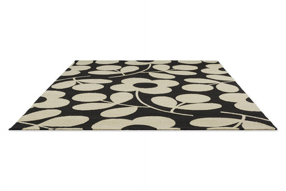 OR Stem Sprig-Monochrome 463905 In Black & White Rug