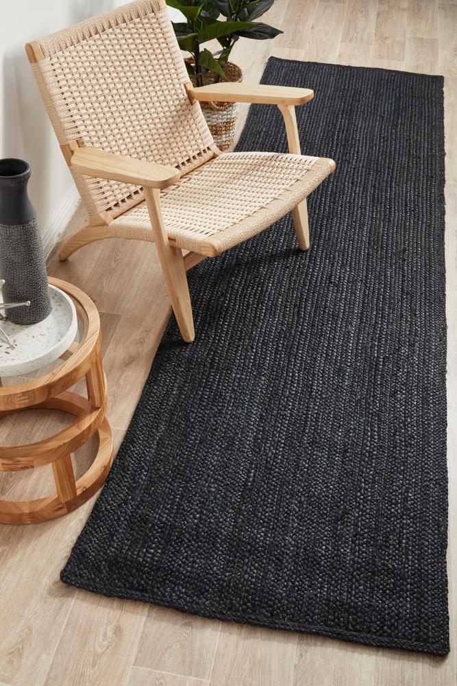 Bondi In Black : Runner Rug