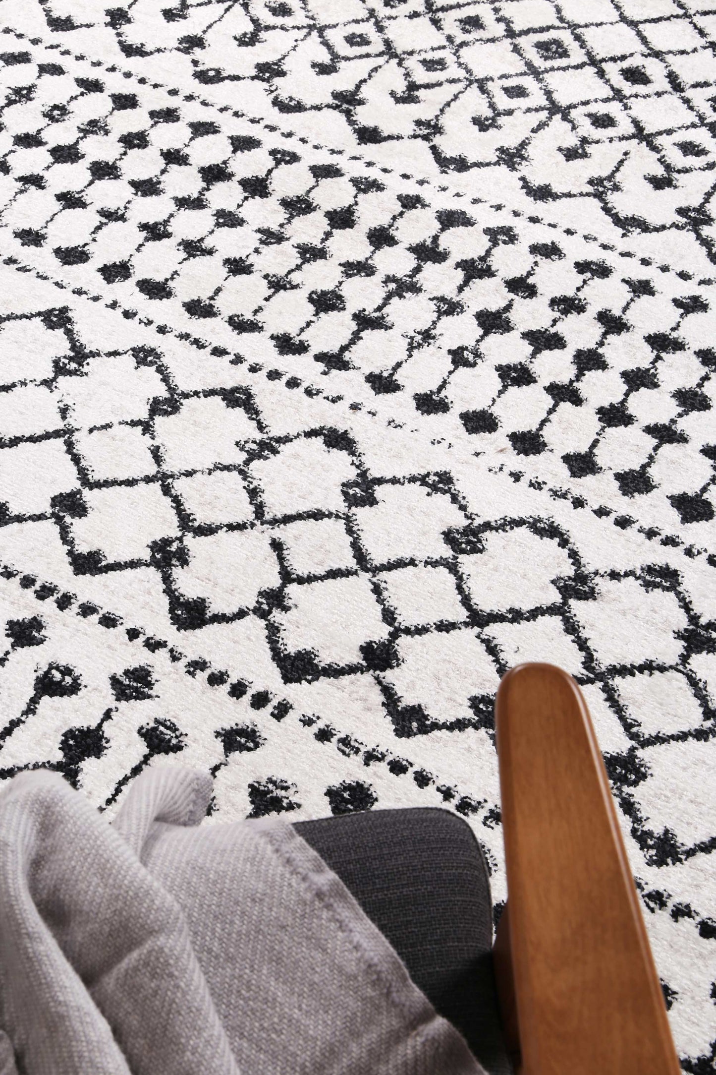 Fjord Repeats In Black & White Rug