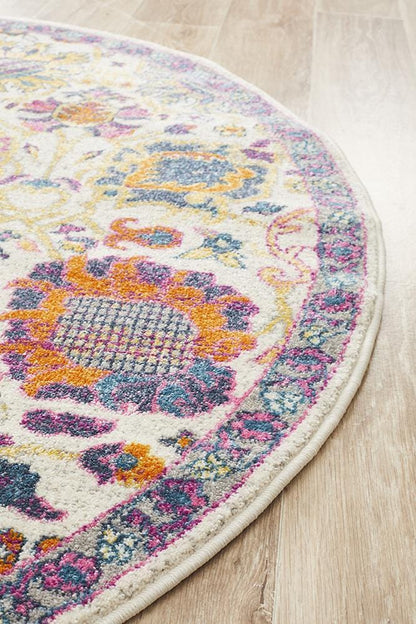 Babylon Garden in Multi Coloured : Round Rug