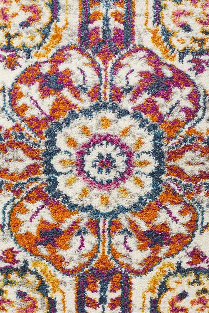 Babylon in Rust and Multi Coloured : Runner Rug