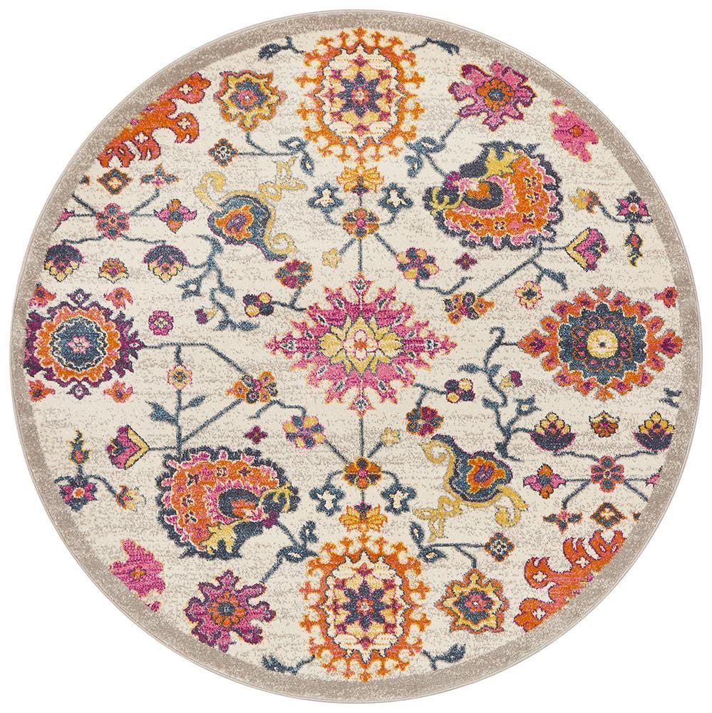 Babylon Lily in Multi Coloured : Round Rug