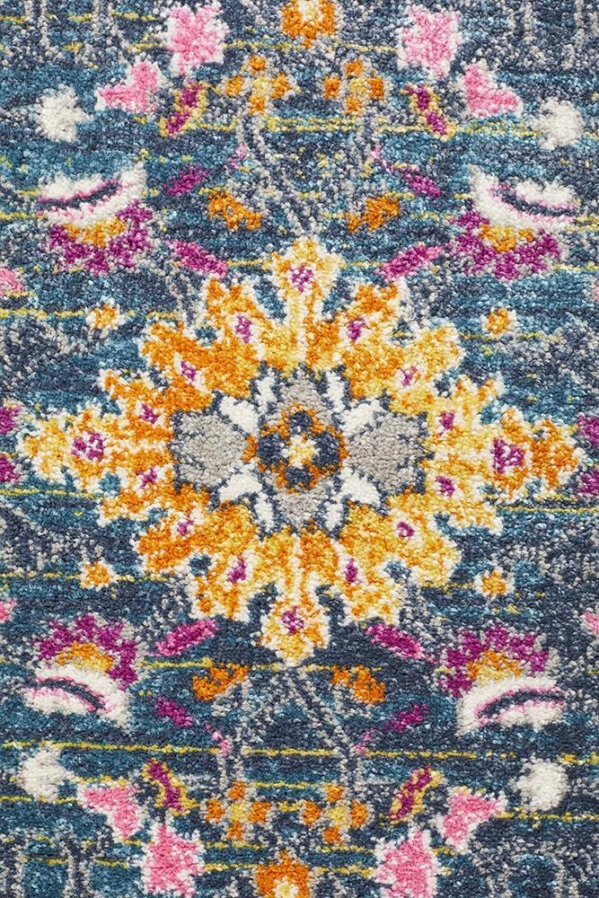 Babylon Floral in Blue : Runner Rug