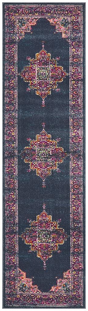 Babylon in Navy and Fuchsia : Runner Rug