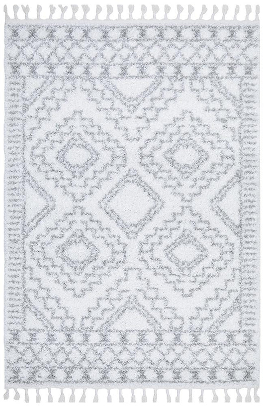 Casablanca Tribal In White Rug