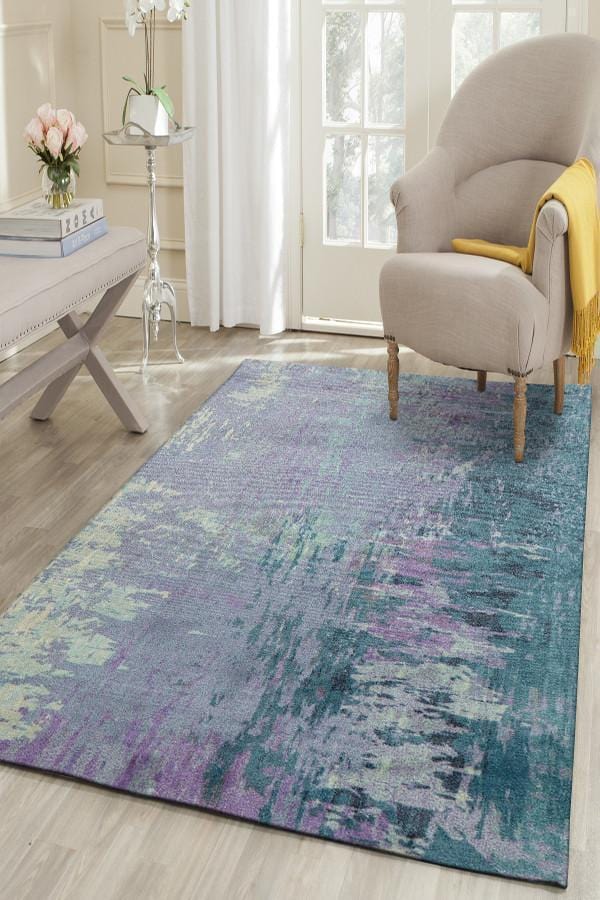 City In Violet Rug