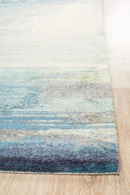 City In Sandy Blue Rug