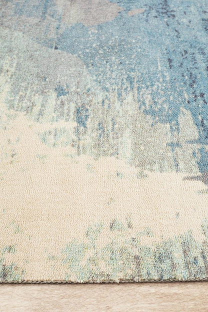 City In Sandy Blue Rug