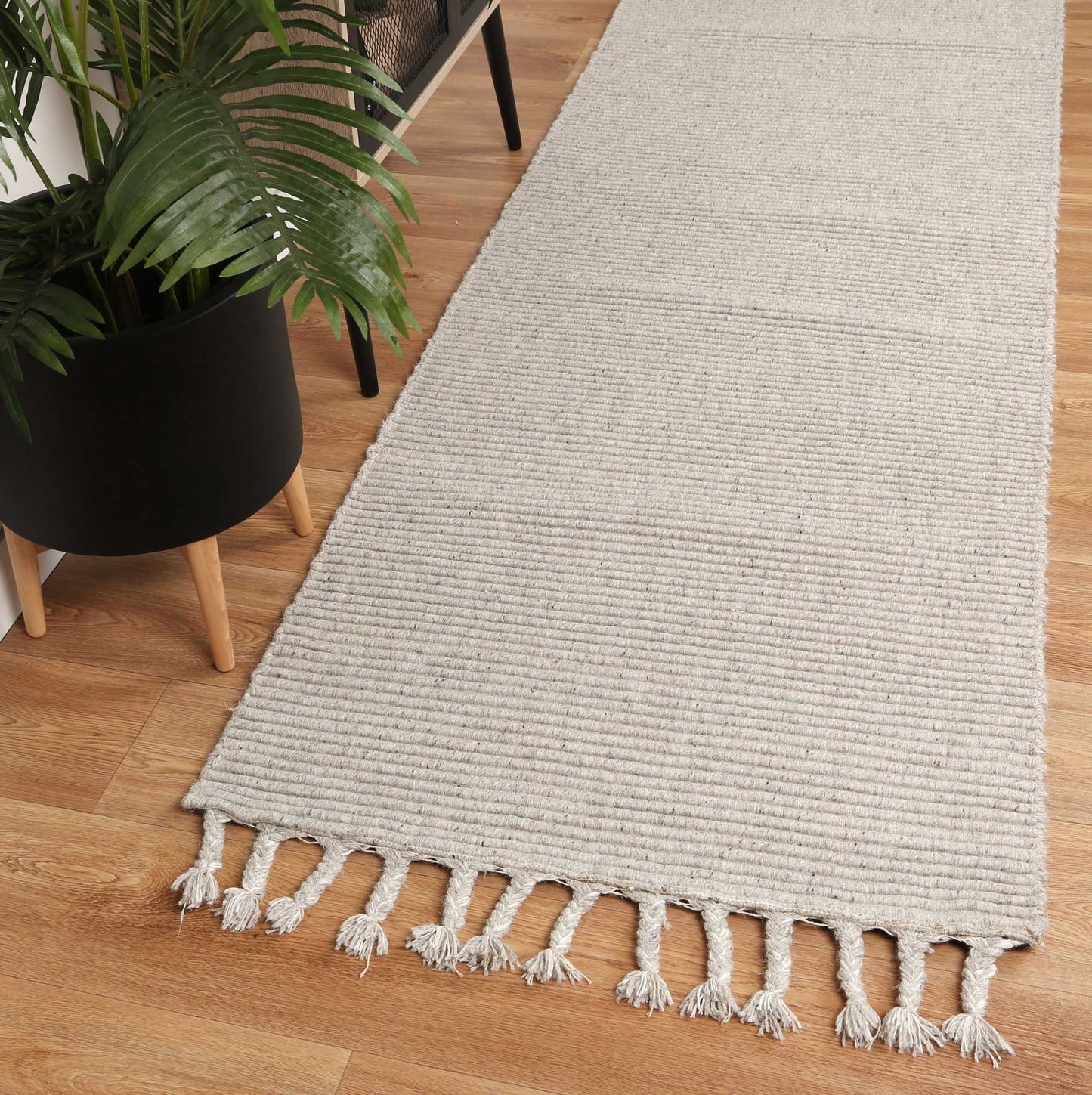 Goa Textured Wool Blend In Grey Rug