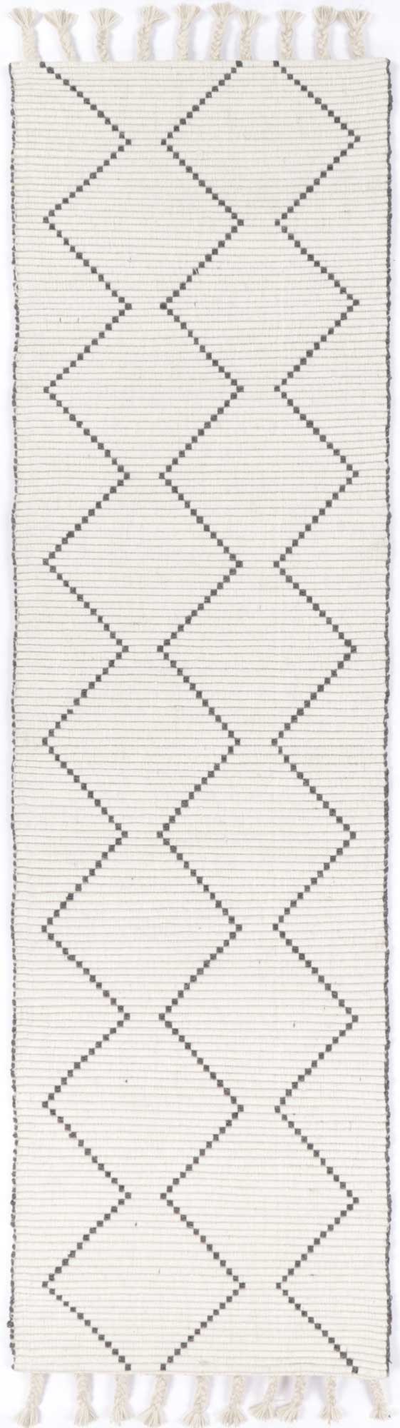 Goa Zig-Zag Wool Blend In Cream Rug