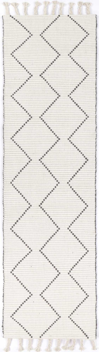 Goa Zig-Zag Wool Blend In Cream Rug