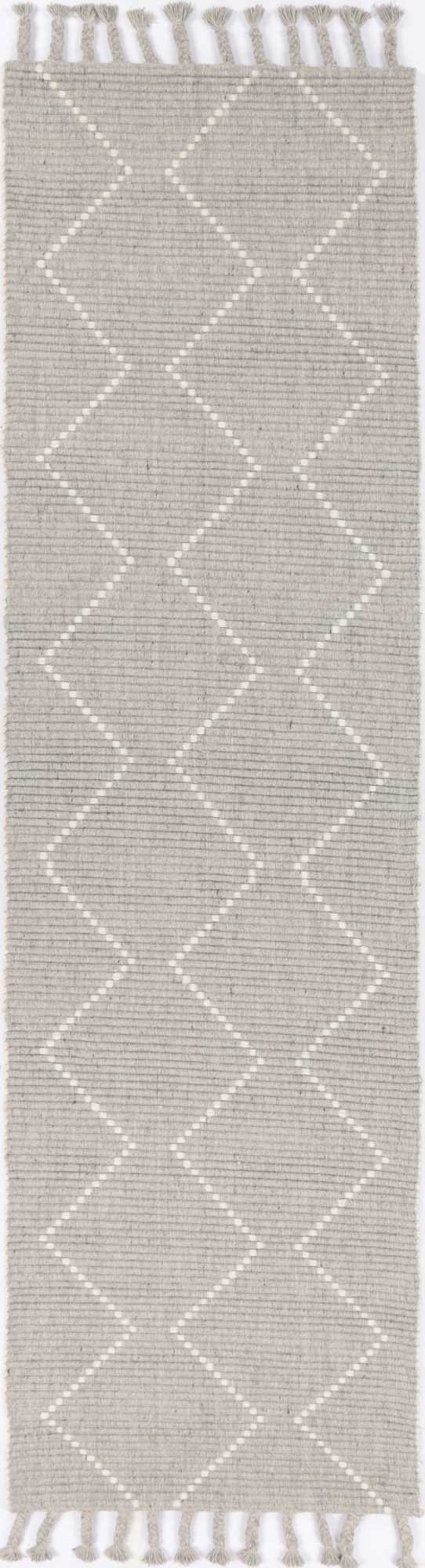 Goa Zig-Zag Wool Blend In Grey Rug