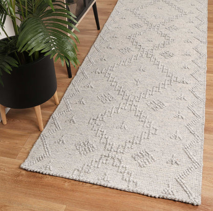 Goa Aztec Wool Blend In Grey Rug
