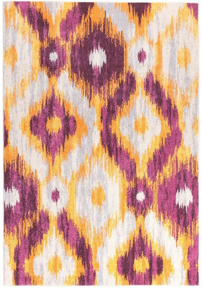 Aubergine Dimensions in Multi Coloured Rug