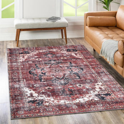 Distressed Vintage Cezanne In Multicolour Rug