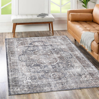 Distressed Vintage Kendra Ash In Grey Rug