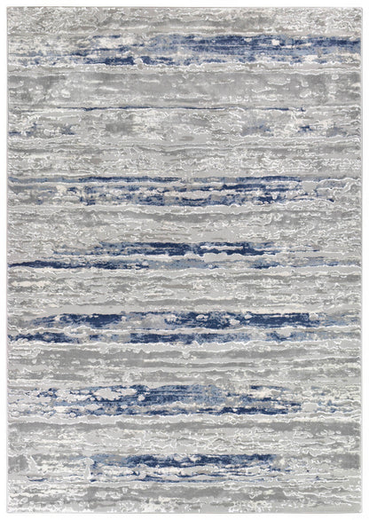 Elito Marina 12 In Grey & Blue Rug