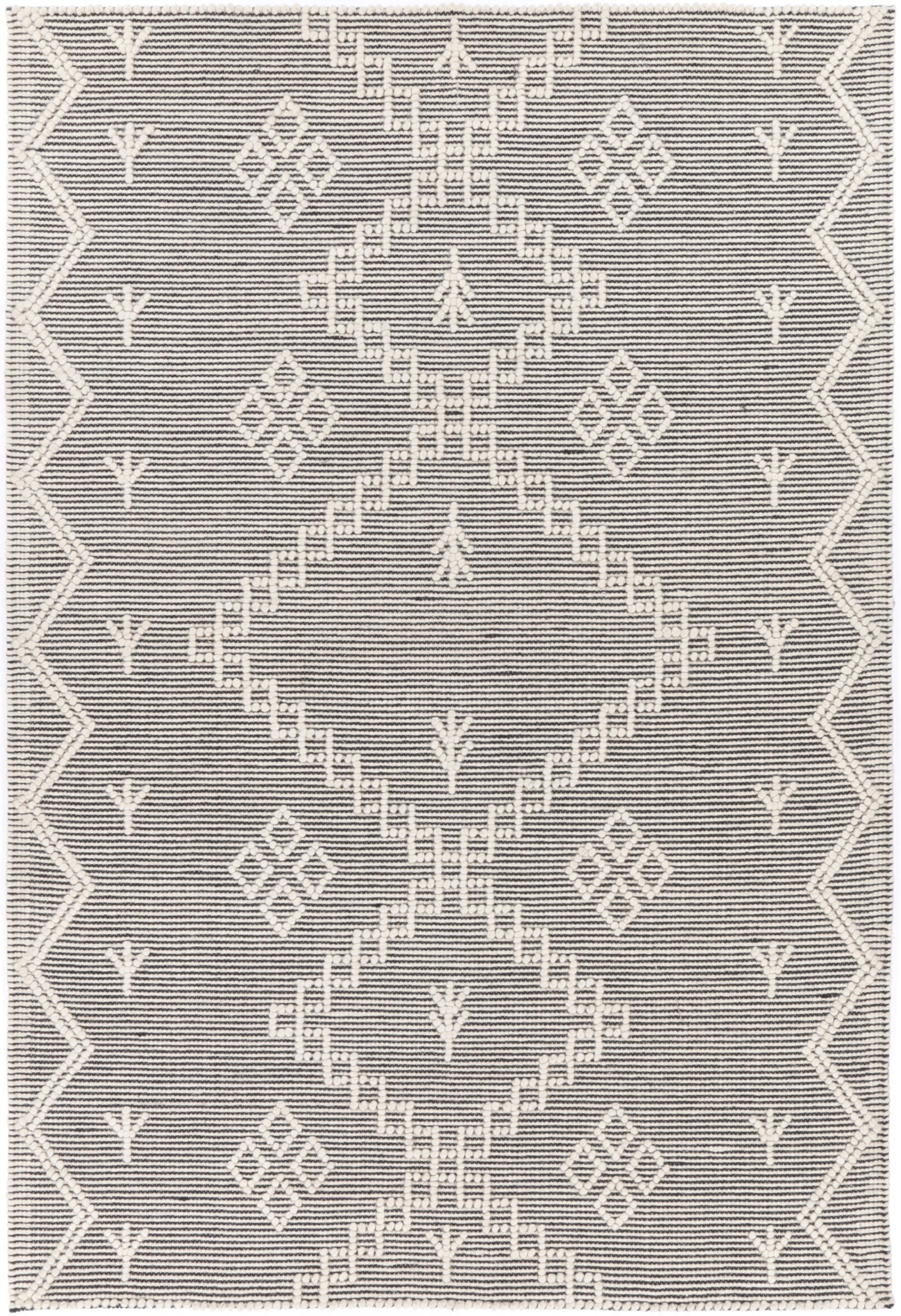 Goa Aztec Wool Blend In Cream Rug